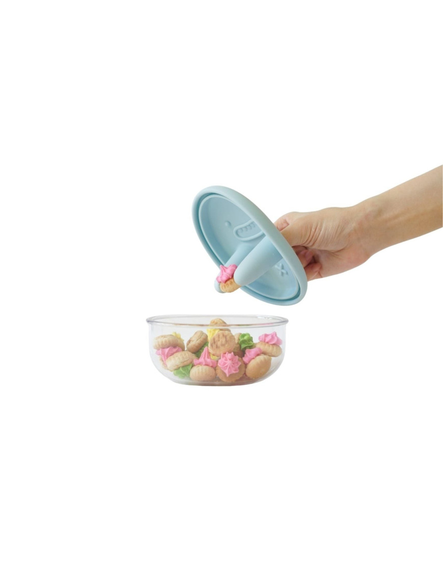 MONCHI FINGER SNACK BOWL innowacyjny pojemnik na przekąski, Powder Blue