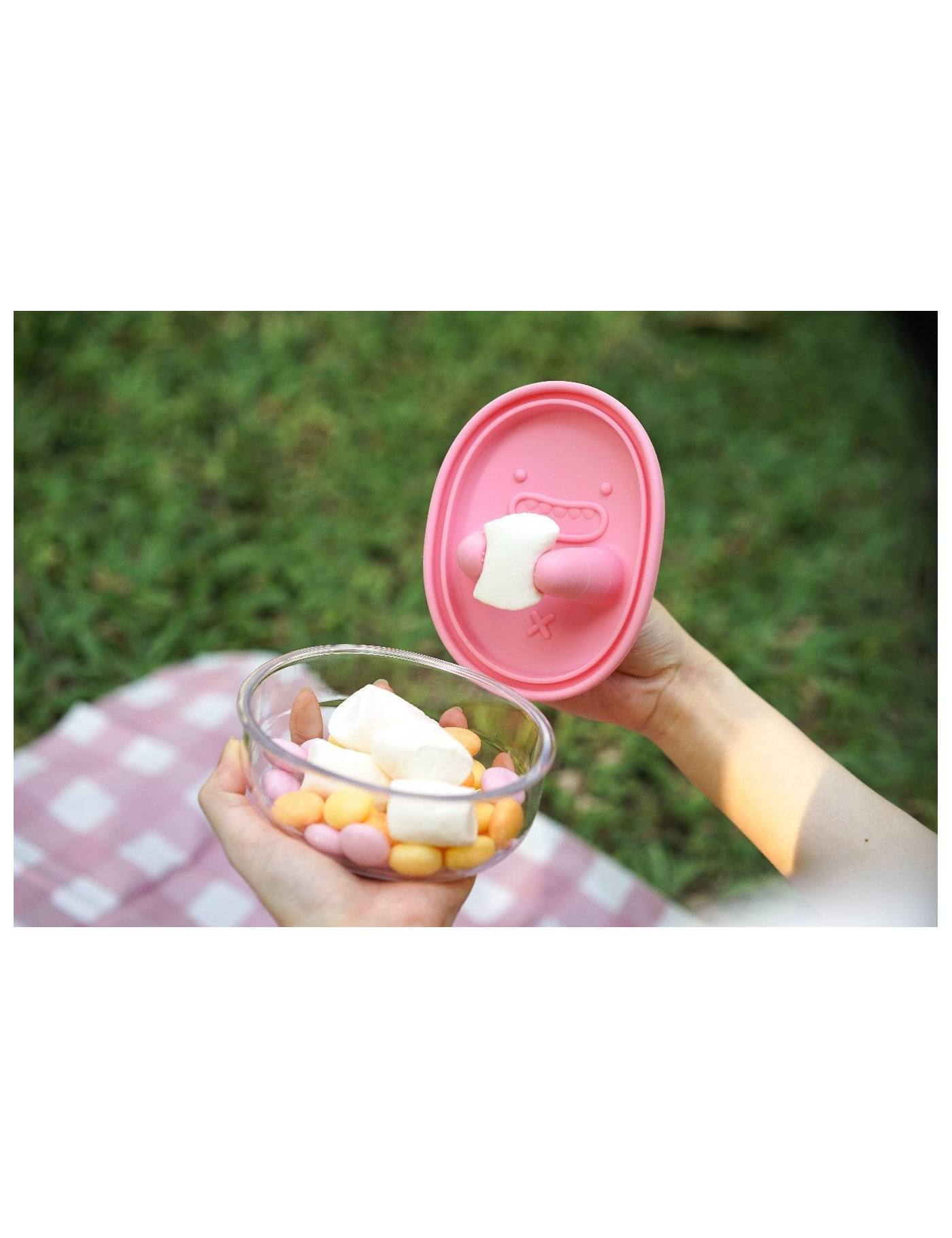 MONCHI FINGER SNACK BOWL peony pink