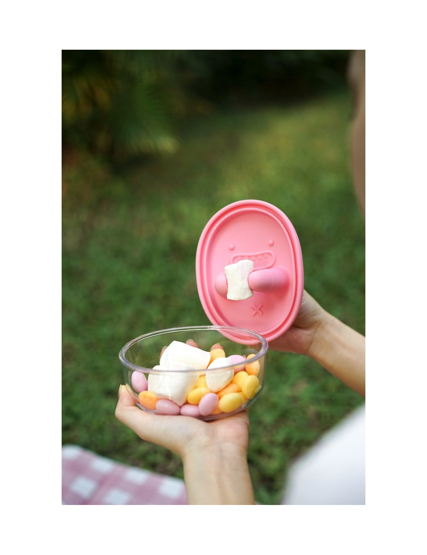 MONCHI FINGER SNACK BOWL peony pink