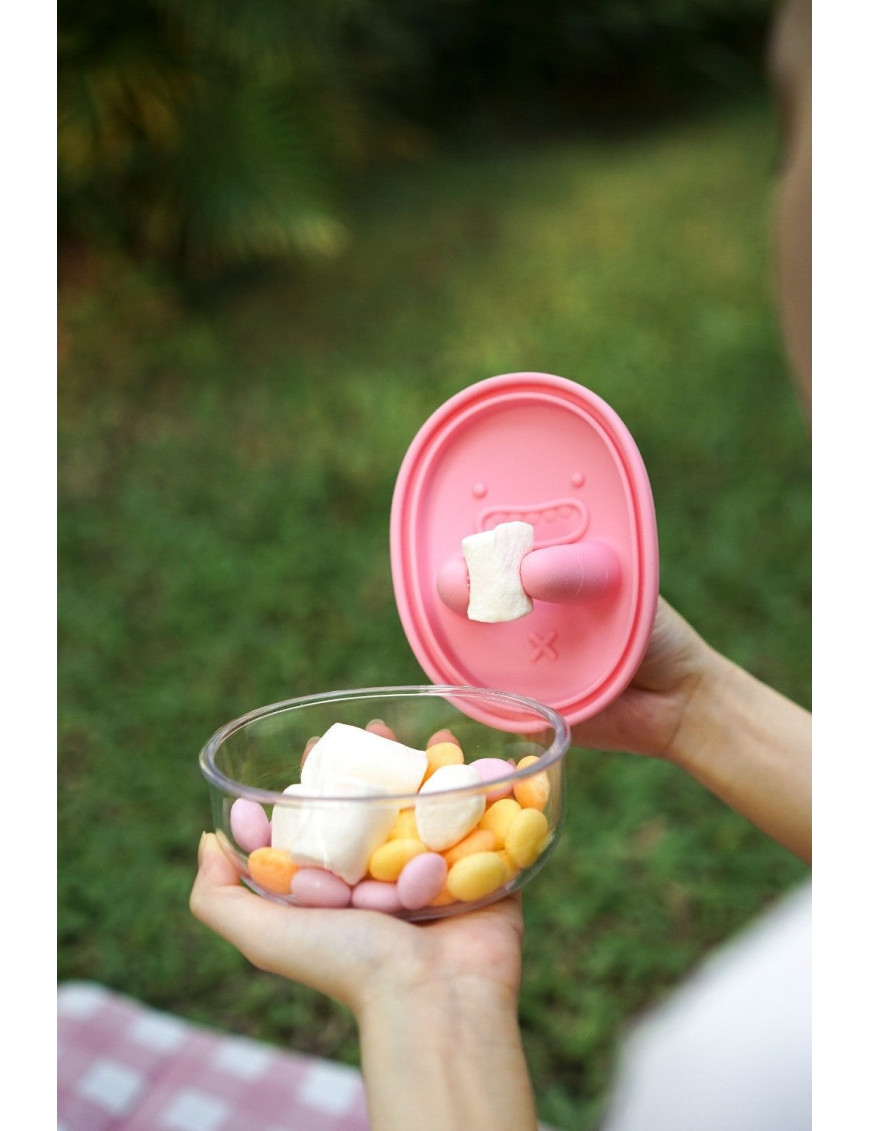 MONCHI FINGER SNACK BOWL peony pink