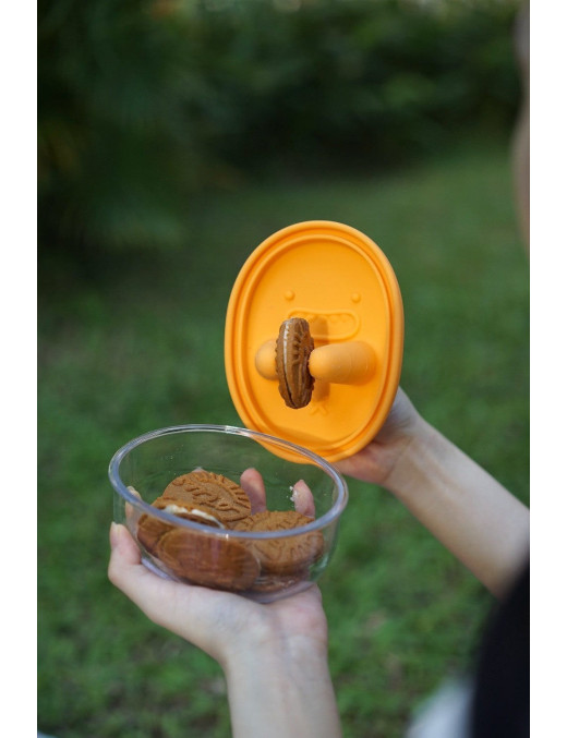 MONCHI FINGER SNACK BOWL innowacyjny pojemnik na przekąski, Orange