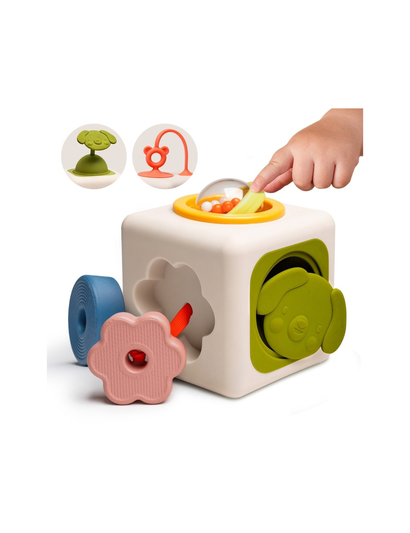 Silikonowa Kostka Sensoryczna Kostka Pełna Odkryć Taf Toys Silikonowa Kostka Sensoryczna Kostka Pełna Odkryć Taf Toys