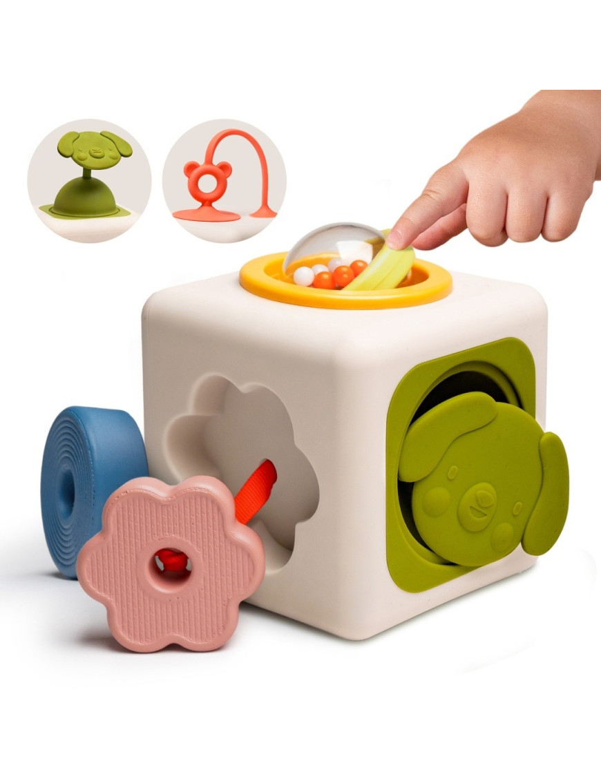 Silikonowa Kostka Sensoryczna Kostka Pełna Odkryć Taf Toys Silikonowa Kostka Sensoryczna Kostka Pełna Odkryć Taf Toys