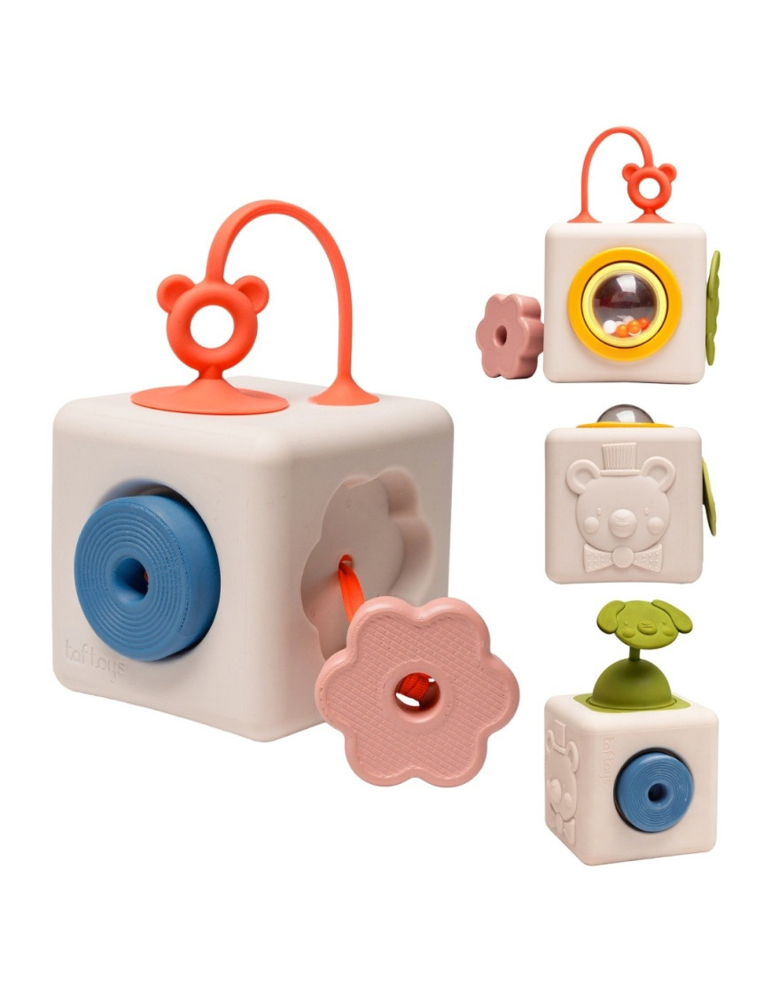Silikonowa Kostka Sensoryczna Kostka Pełna Odkryć Taf Toys Silikonowa Kostka Sensoryczna Kostka Pełna Odkryć Taf Toys