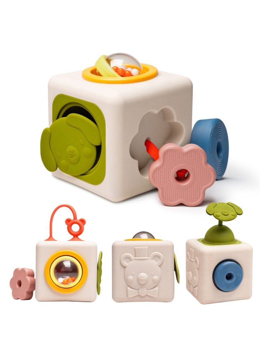 Silikonowa Kostka Sensoryczna Kostka Pełna Odkryć Taf Toys Silikonowa Kostka Sensoryczna Kostka Pełna Odkryć Taf Toys