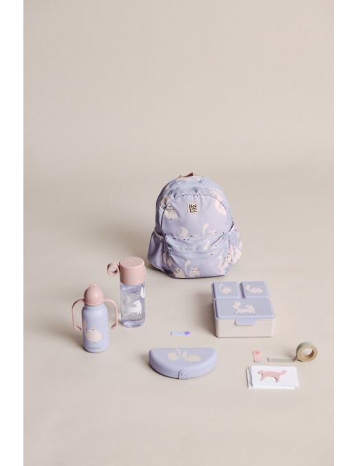 Butelka termiczna ze słomką Kimmie z dwoma uchwytami CAT / WARM LILAC