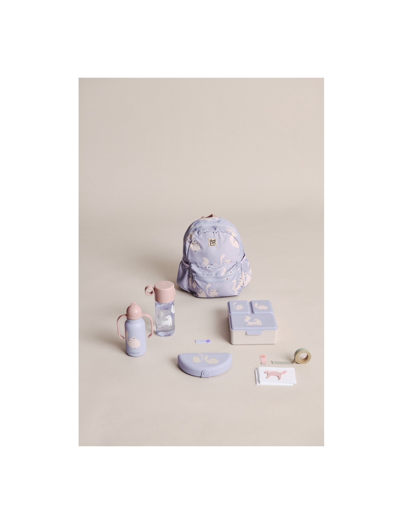 Liewood Plecak do przedszkola Andreas CAT / WARM LILAC Liewood Plecak do przedszkola Andreas CAT / WARM LILAC