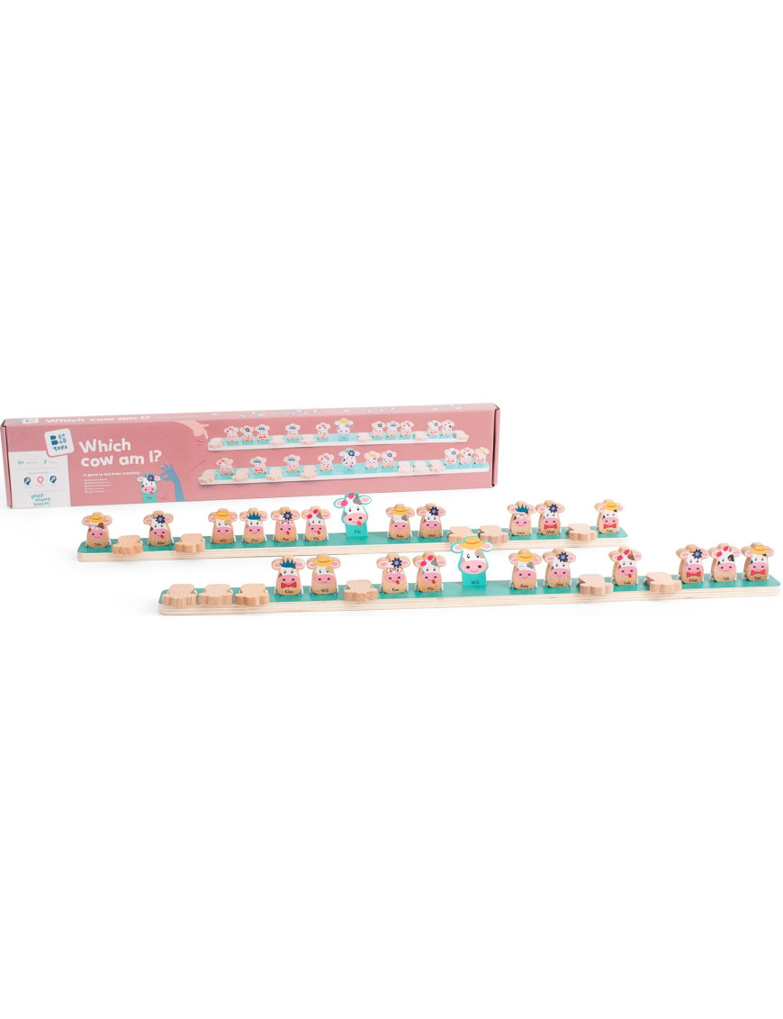 BS Toys, drewniana gra logiczna Zgadnij która krówka?