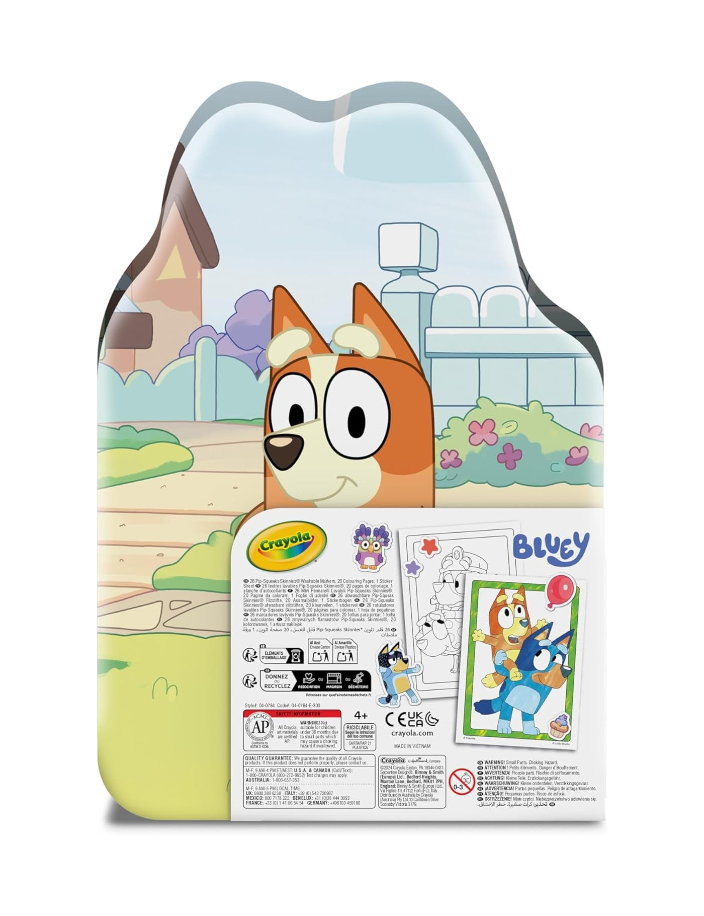 Crayola Zestaw artystyczny (kolorowanki dla dzieci, naklejki i flamastry) 47 el. Bluey 4+