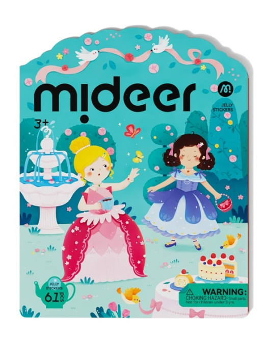 Żelowe naklejki wielorazowe mideer – Princess Dress-Up (61 szt.)