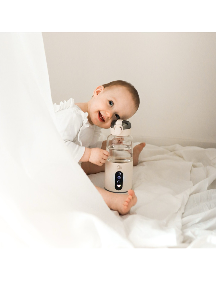 Przenośny podgrzewacz do butelek, wody i mleka dla dzieci - biały MyBabyBottle®