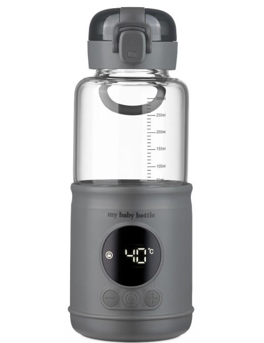Przenośny podgrzewacz wody i mleka dla dzieci - Szary MyBabyBottle® Pro