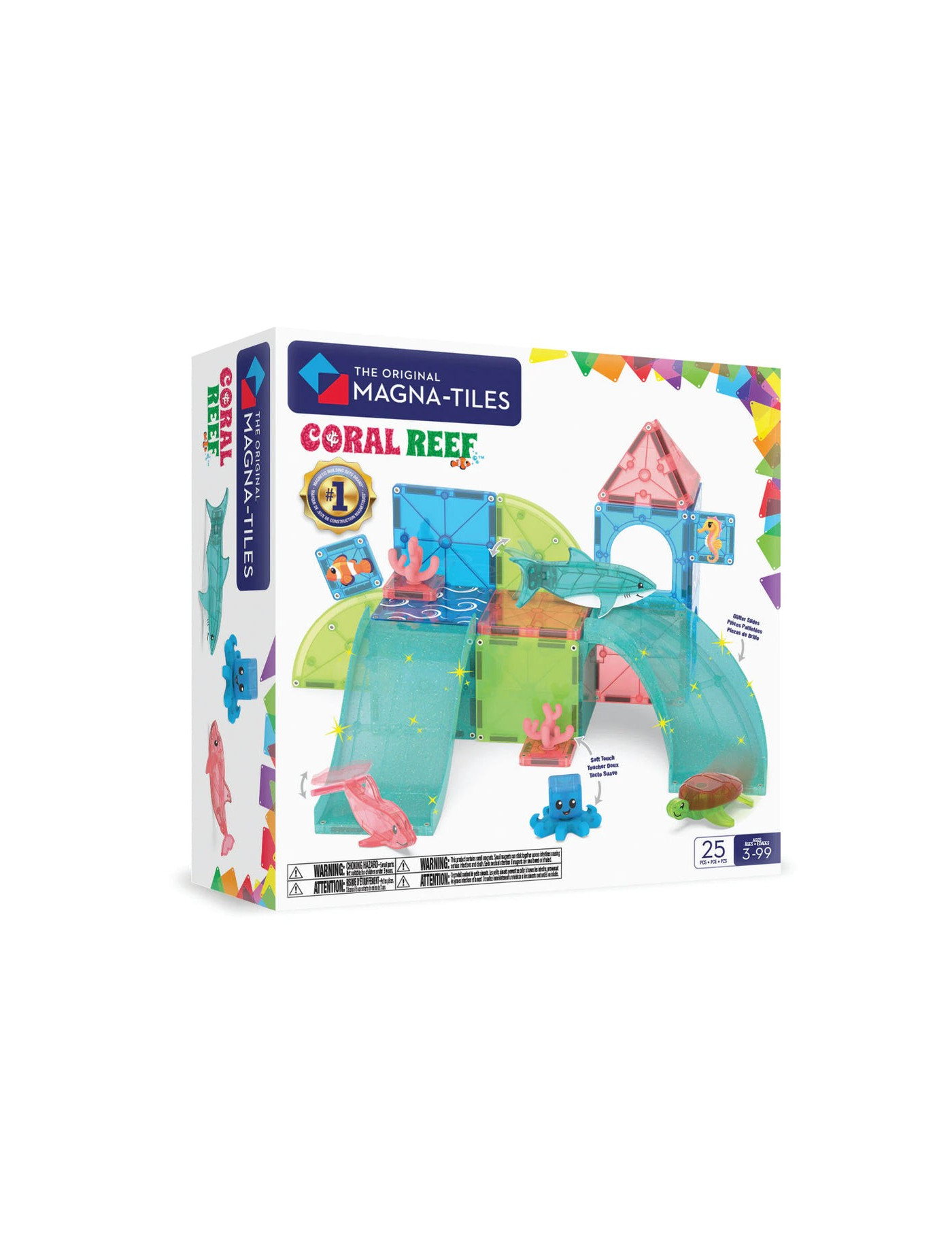 MAGNA-TILES® Klocki Magnetyczne microMAGS Coral Reef 25 el.