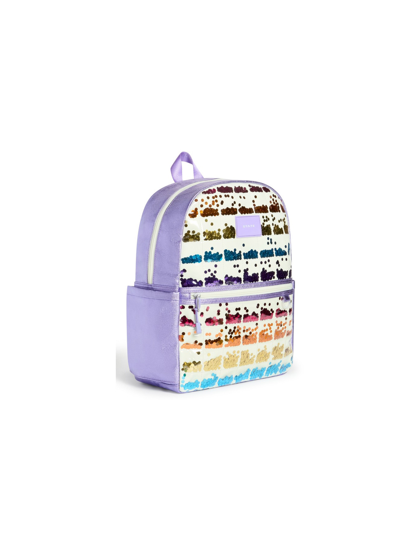 Plecak szkolny Kene Lilac Quilted Sequins STATE BAGS
