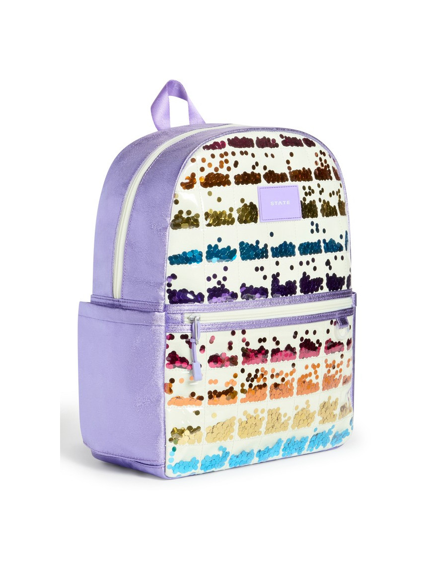 Plecak szkolny Kene Lilac Quilted Sequins STATE BAGS
