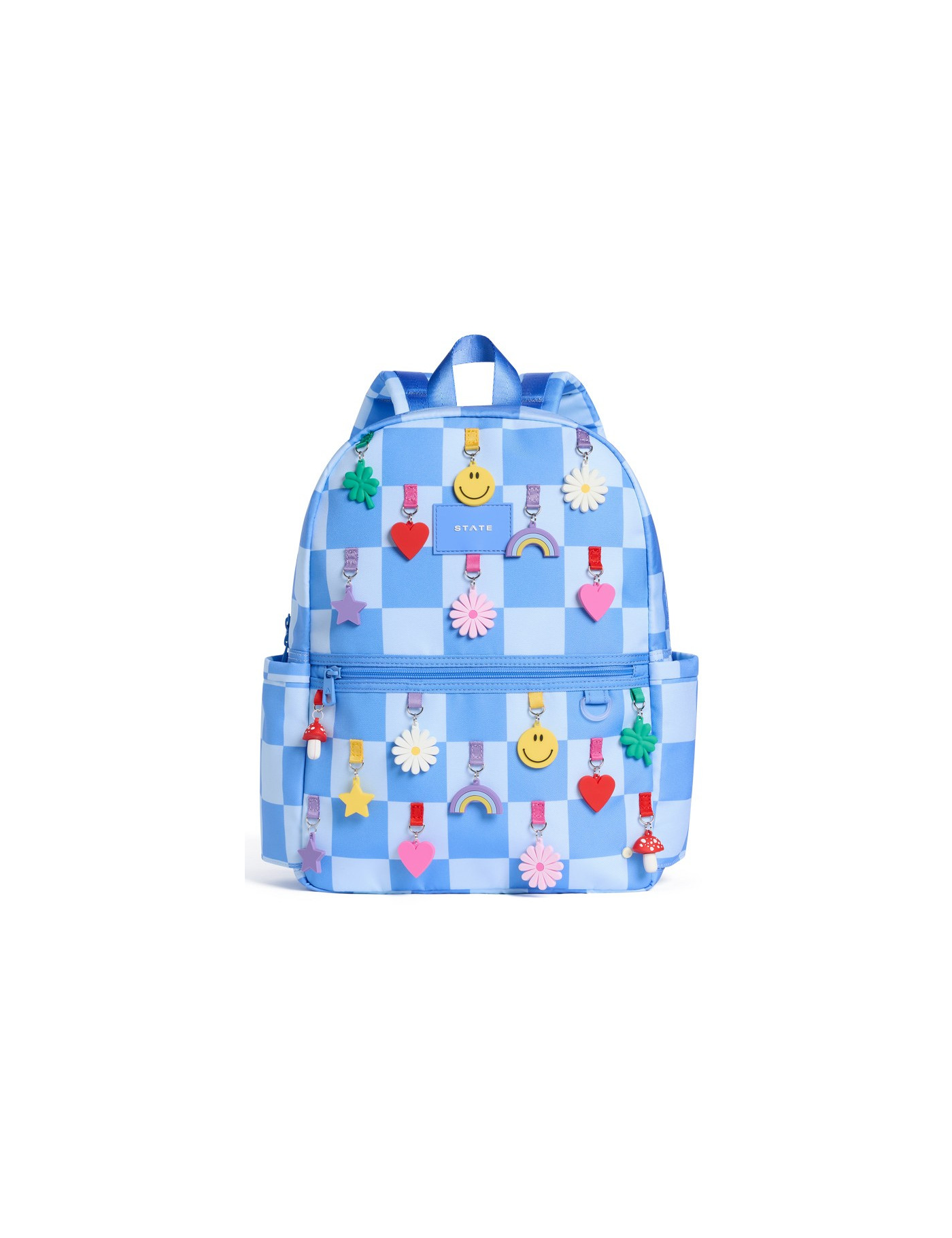 Plecak szkolny Kene Charms Blue Checkerboard STATE BAGS Plecak szkolny Kene Charms Blue Checkerboard STATE BAGS