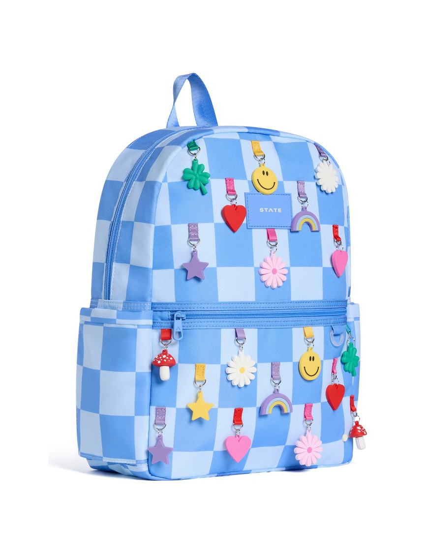 Plecak szkolny Kene Charms Blue Checkerboard STATE BAGS Plecak szkolny Kene Charms Blue Checkerboard STATE BAGS