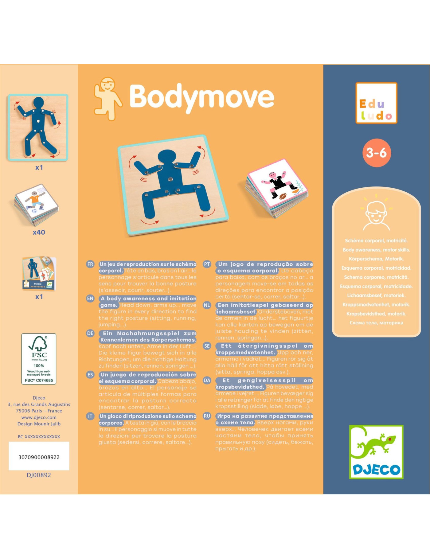 Eduludo - gra edukacyjna BODYMOVE Djeco