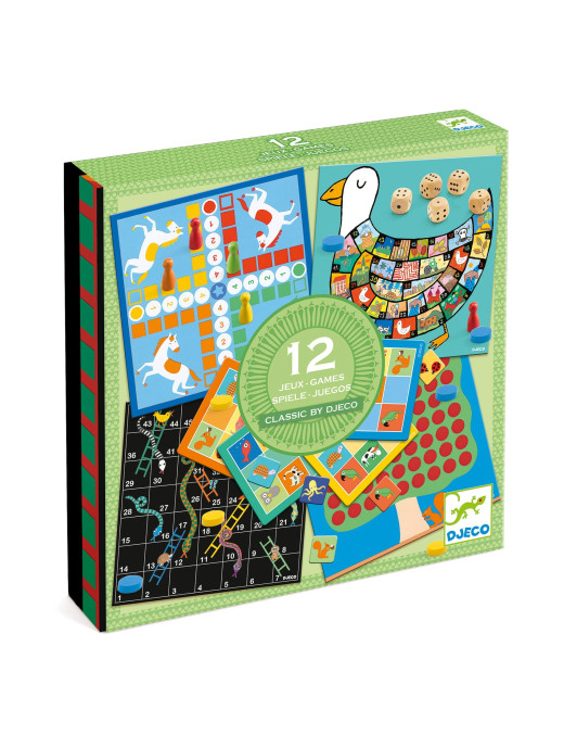 Gra Classic box 4+: zestaw 12 gier Djeco