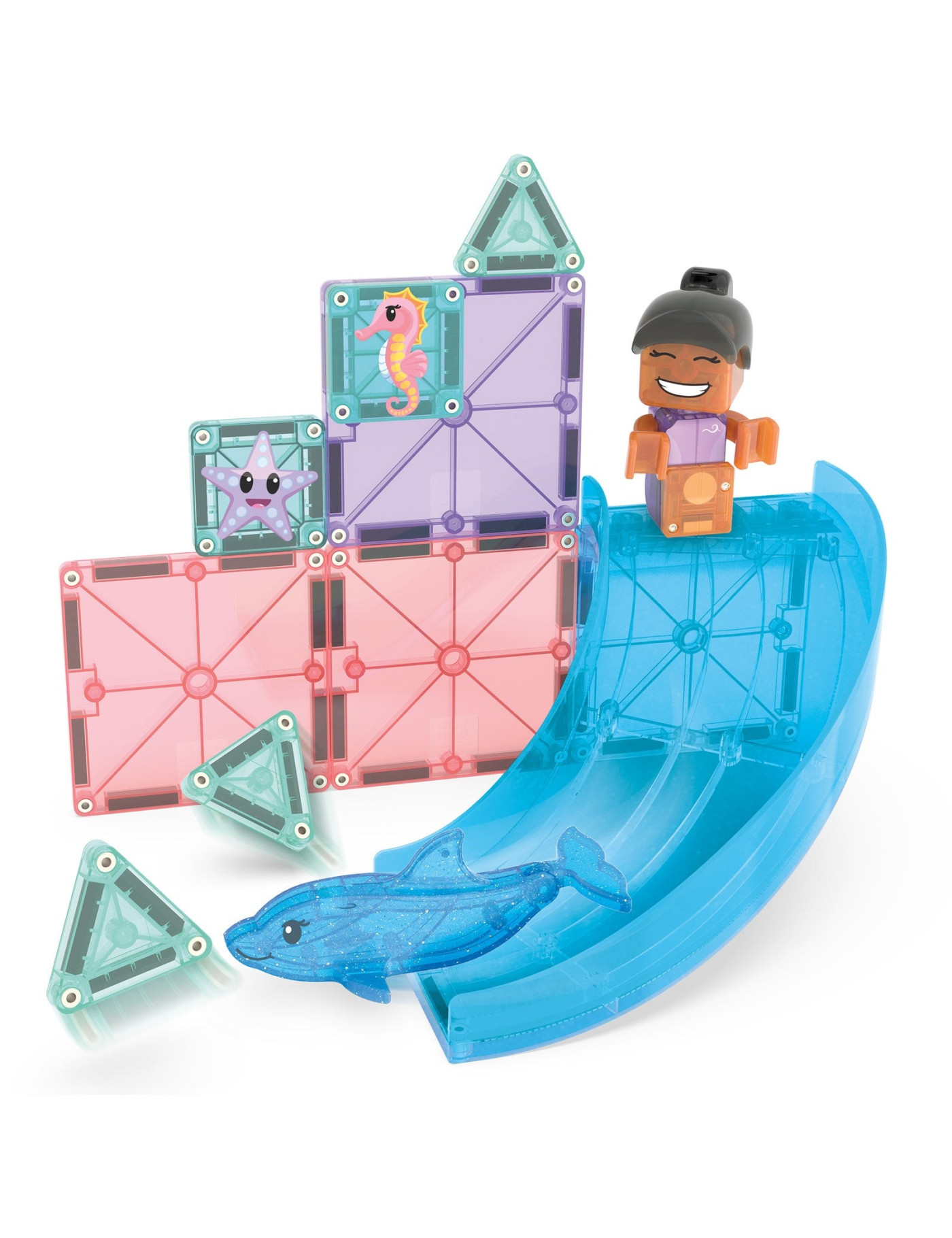 MAGNA-TILES® Klocki Magnetyczne Dolphin Bay, 13 el.