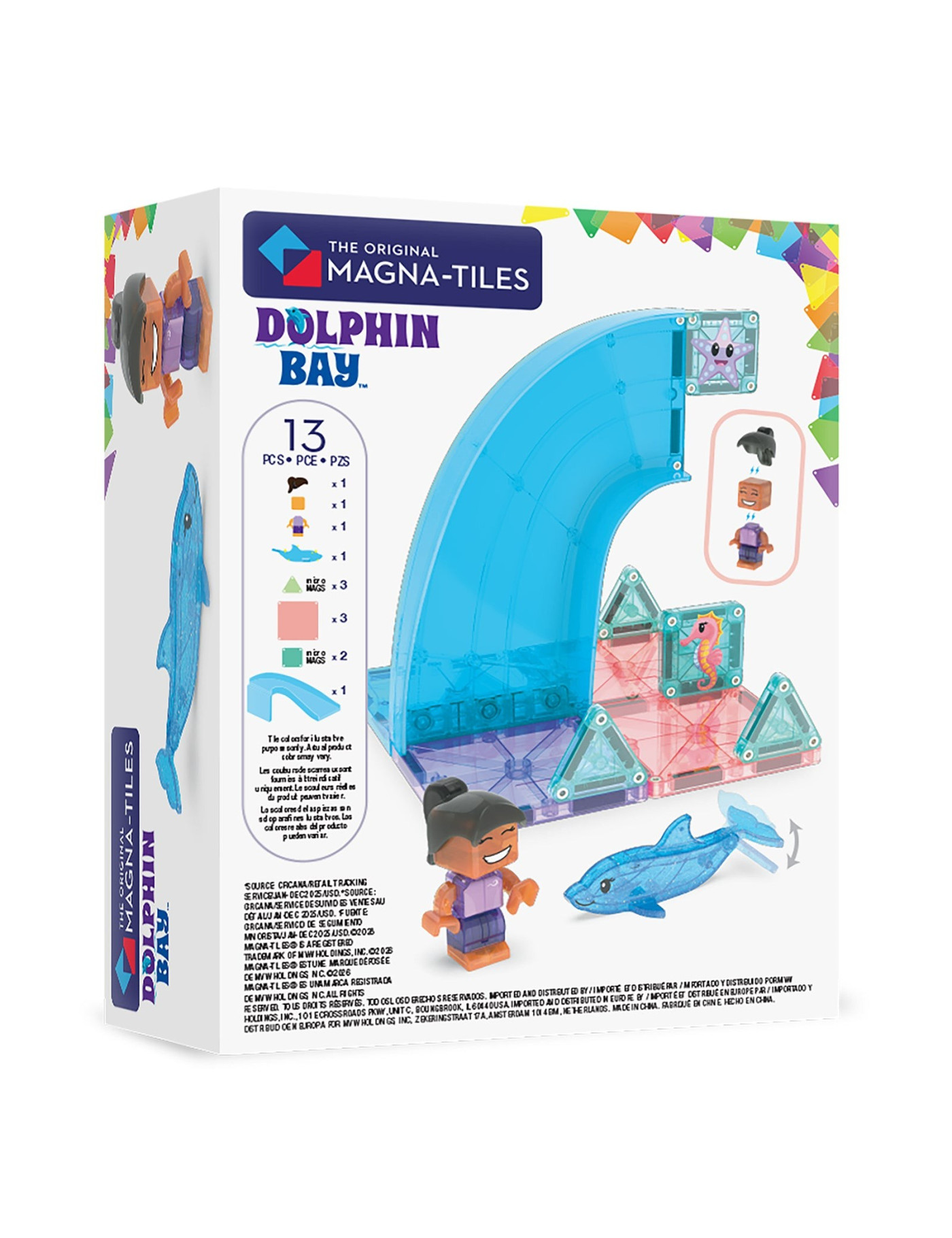 MAGNA-TILES® Klocki Magnetyczne Dolphin Bay, 13 el.