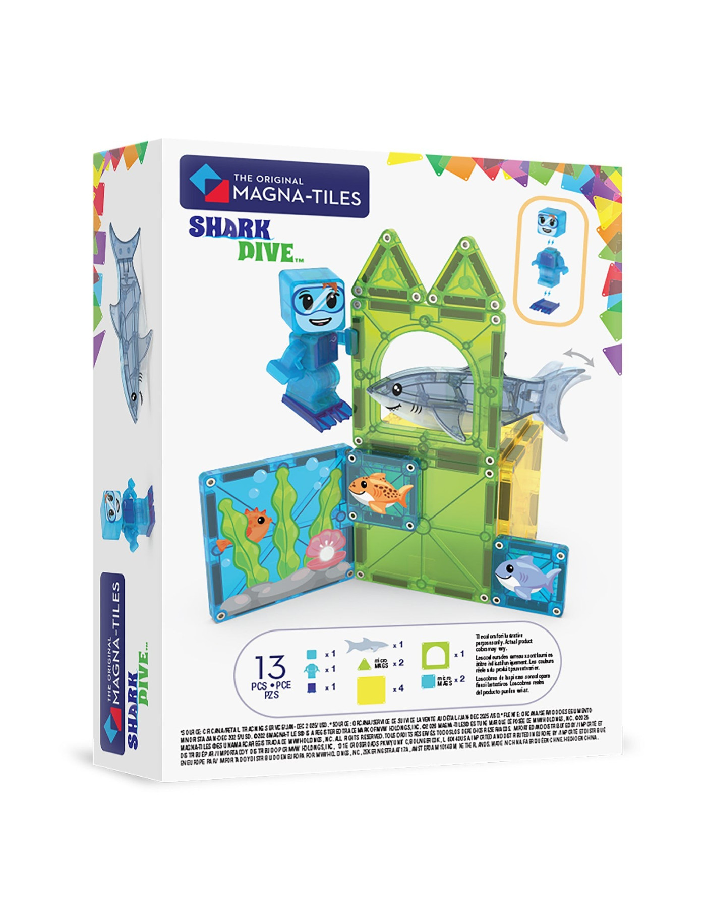 MAGNA-TILES® Klocki Magnetyczne Shark Dive, 13 el.