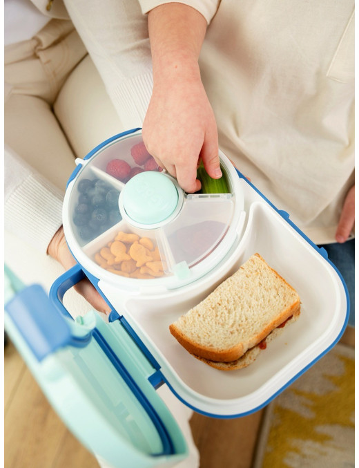 Śniadaniówka dla dzieci Lunchbox Snack Spinner 2w1 Gobe - Blueberry Blue