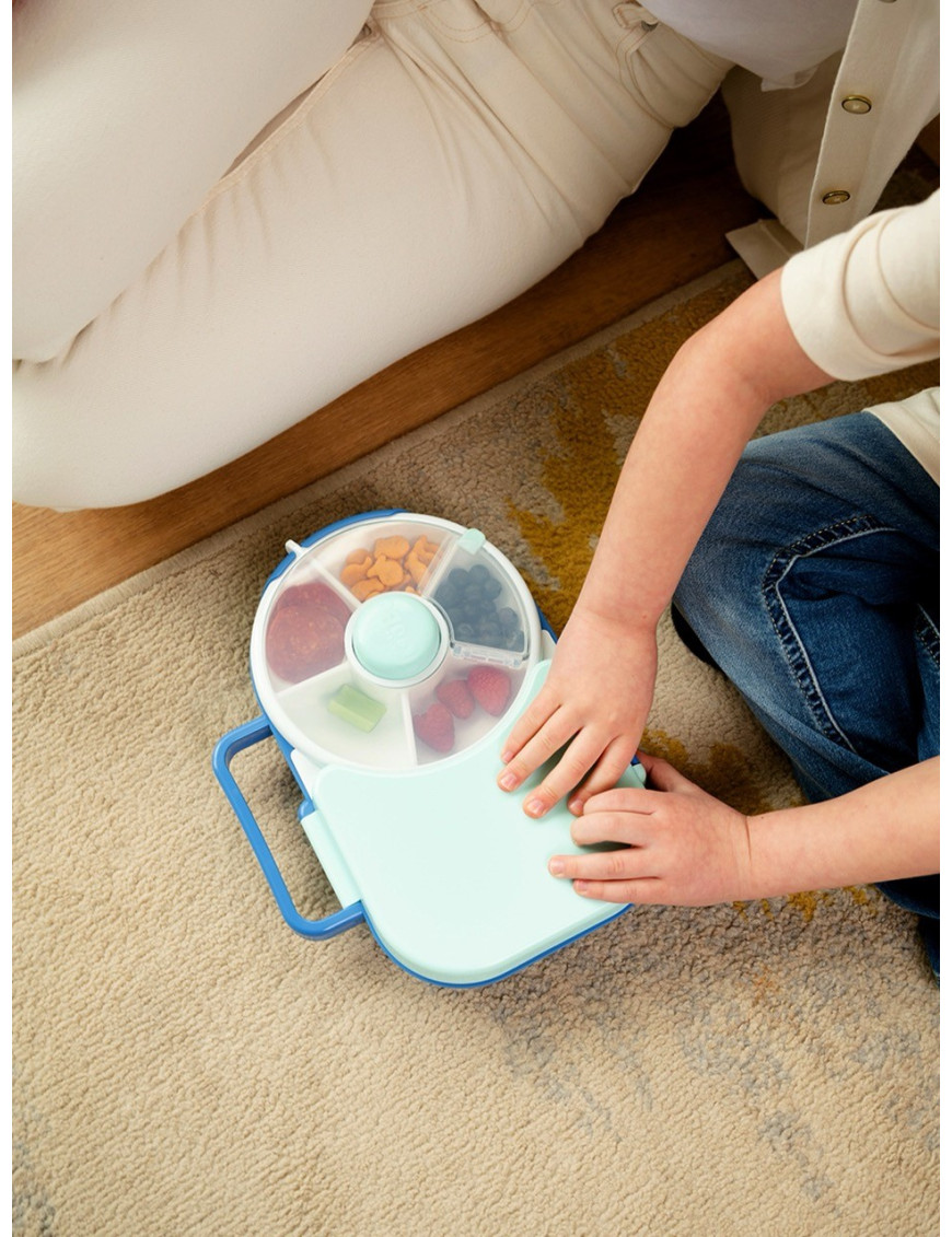 Śniadaniówka dla dzieci Lunchbox Snack Spinner 2w1 Gobe - Blueberry Blue