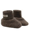 HUTTEliHUT Wełniane buciki niemowlęce z wełny merino Wool Fleece Brown Melange