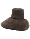 HUTTEliHUT Wełniane buciki niemowlęce z wełny merino Wool Fleece Brown Melange