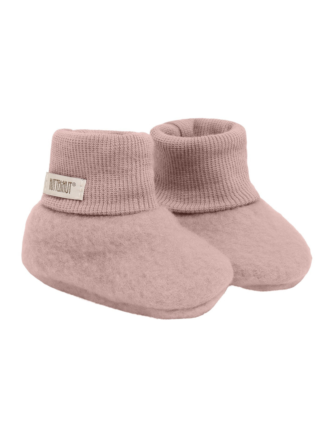HUTTEliHUT Wełniane buciki niemowlęce z wełny merino Wool Fleece ROSE HUTTEliHUT Wełniane buciki niemowlęce z wełny merino Wool Fleece ROSE