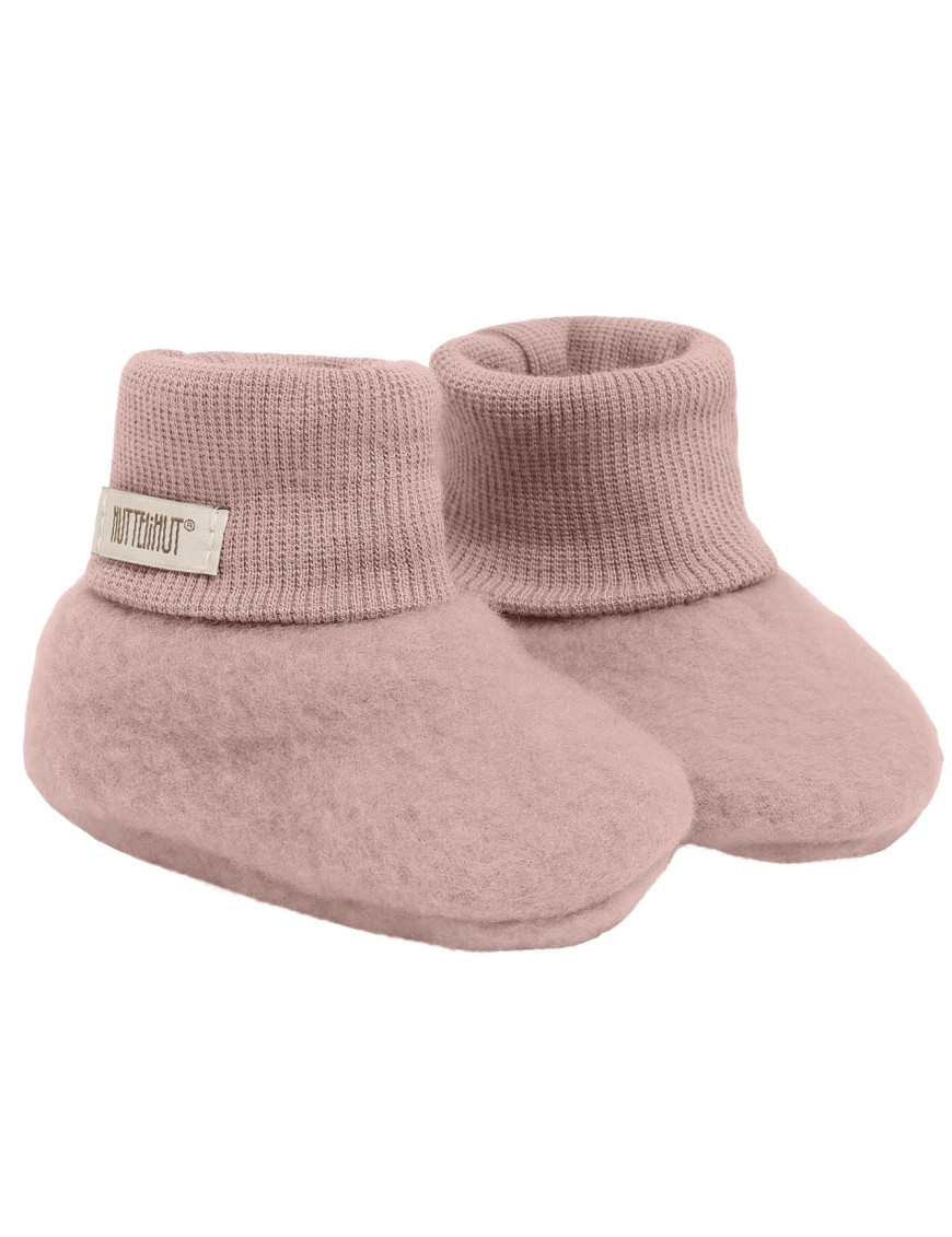 HUTTEliHUT Wełniane buciki niemowlęce z wełny merino Wool Fleece ROSE HUTTEliHUT Wełniane buciki niemowlęce z wełny merino Wool Fleece ROSE
