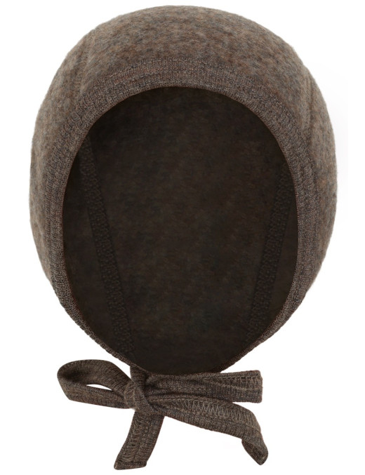 HUTTEliHUT Czapka niemowlęca z wełny merino Wool Fleece Brown