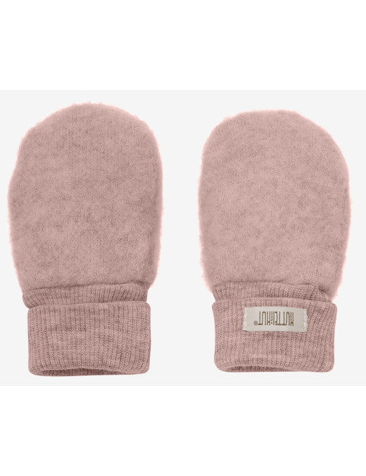 HUTTEliHUT Rękawiczki dziecięce z wełny merino Wool Fleece Rose