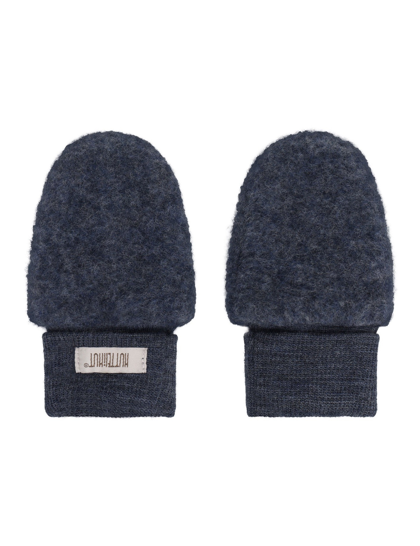 HUTTEliHUT Rękawiczki dziecięce z wełny merino Wool Fleece Blue