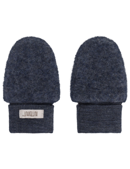 HUTTEliHUT Rękawiczki dziecięce z wełny merino Wool Fleece Blue