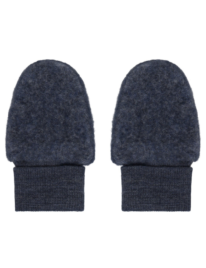 HUTTEliHUT Rękawiczki dziecięce z wełny merino Wool Fleece Blue