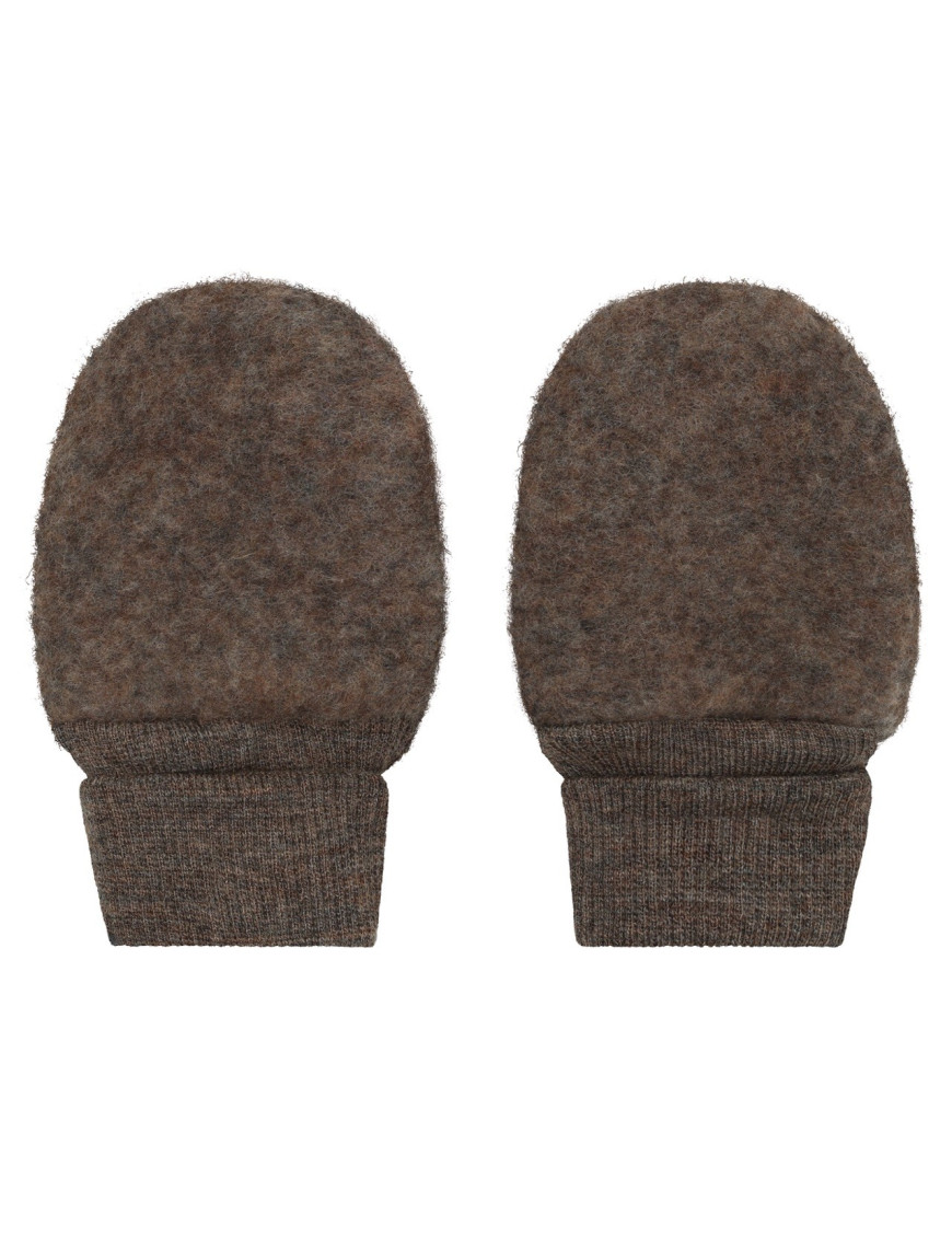 HUTTEliHUT Rękawiczki dziecięce z wełny merino Wool Fleece Brown