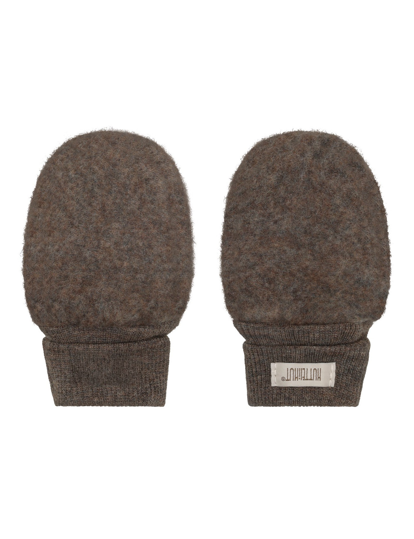 HUTTEliHUT Rękawiczki dziecięce z wełny merino Wool Fleece Brown