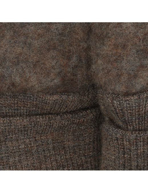 HUTTEliHUT Rękawiczki dziecięce z wełny merino Wool Fleece Brown