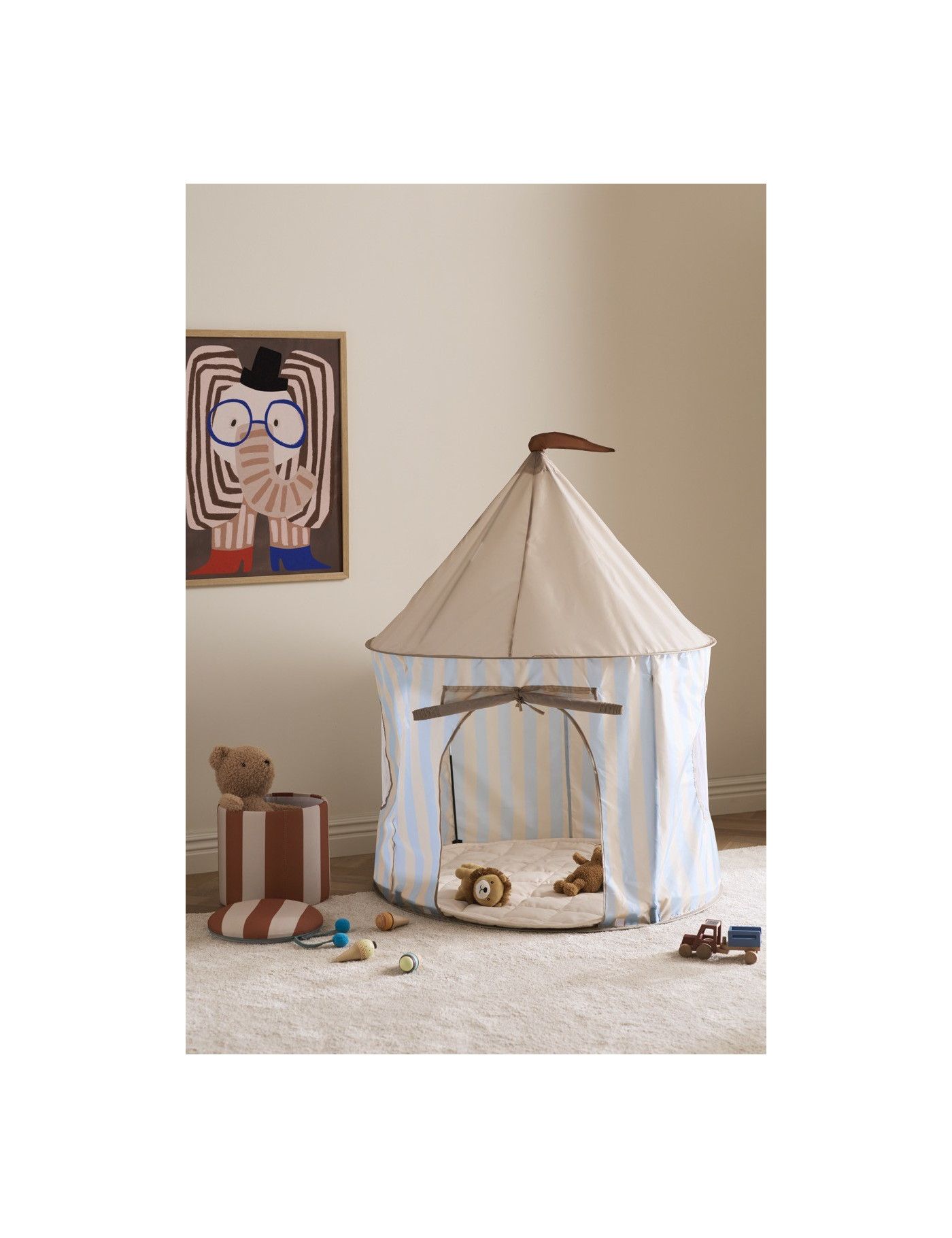 Kid's Concept - Namiot do zabawy w paski, błękitny Kid's Concept - Namiot do zabawy w paski, błękitny