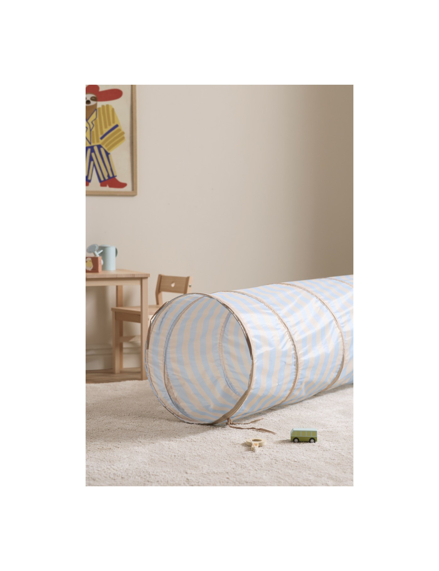 Kid's Concept - Tunel do zabawy w paski, błękitny