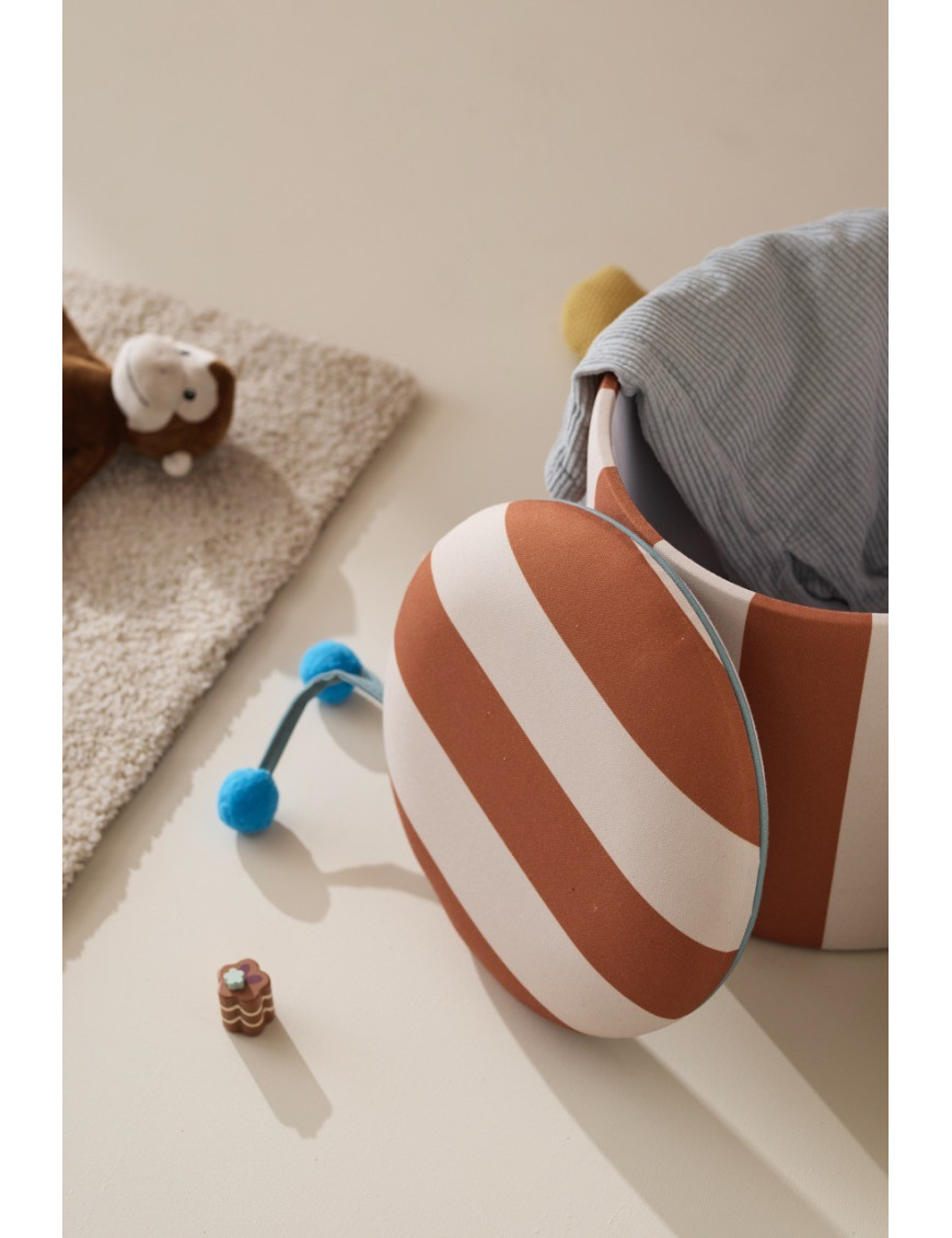 Kid's Concept - pufa cylindryczna ze schowkiem, brązowy