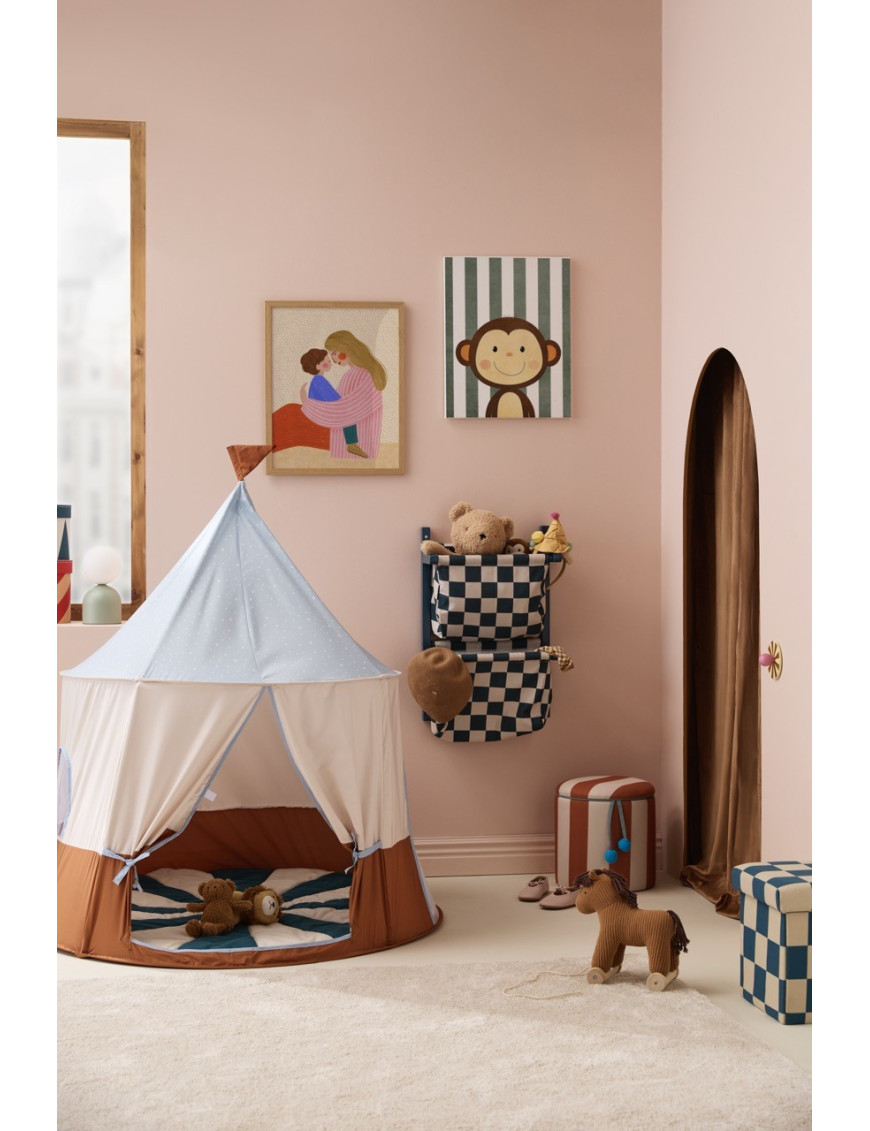 Kid's Concept - pufa cylindryczna ze schowkiem, brązowy