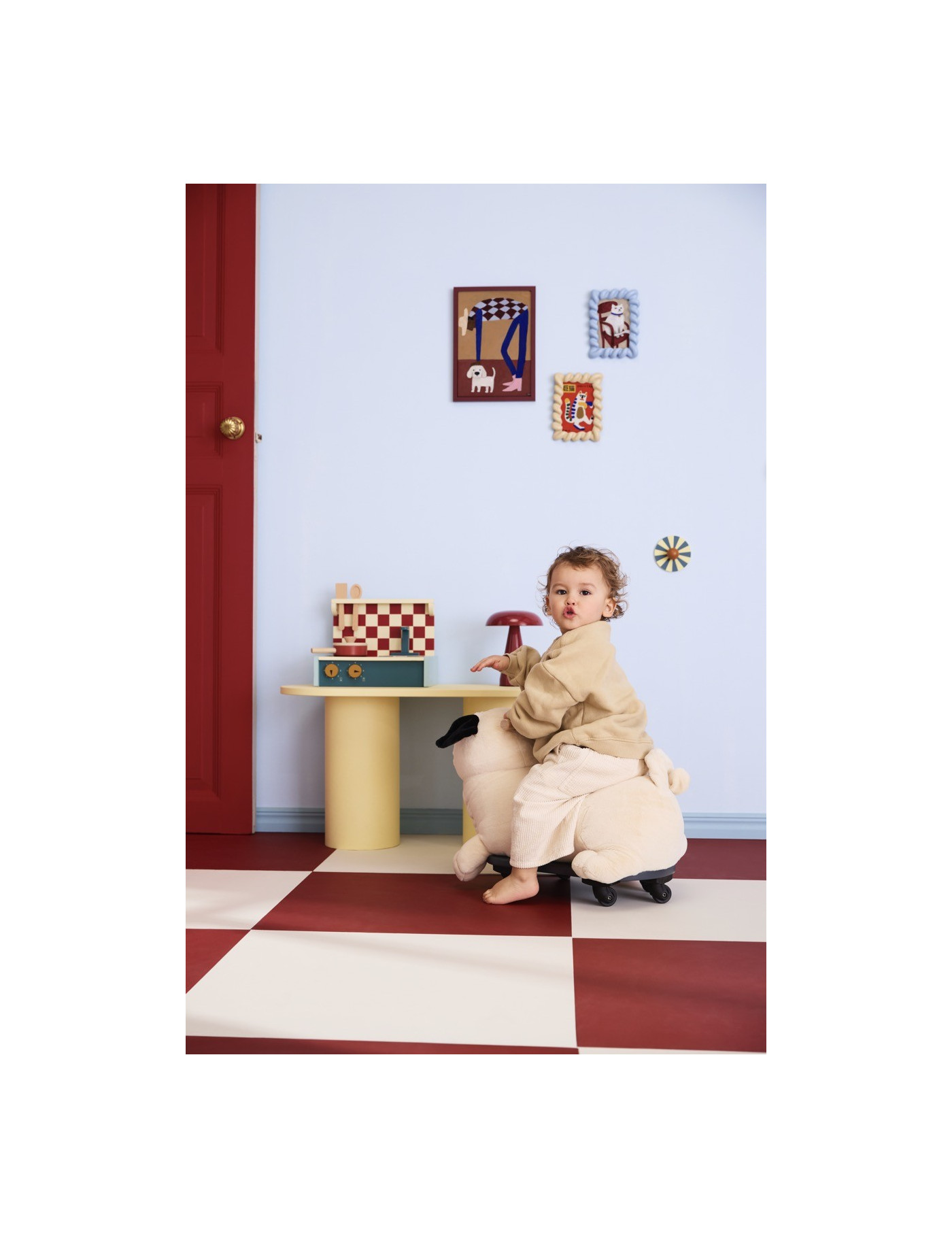 KID'S CONCEPT - jeździk piesek mops Peg