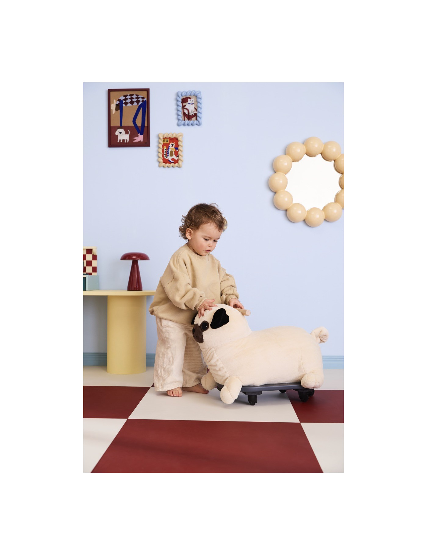 KID'S CONCEPT - jeździk piesek mops Peg