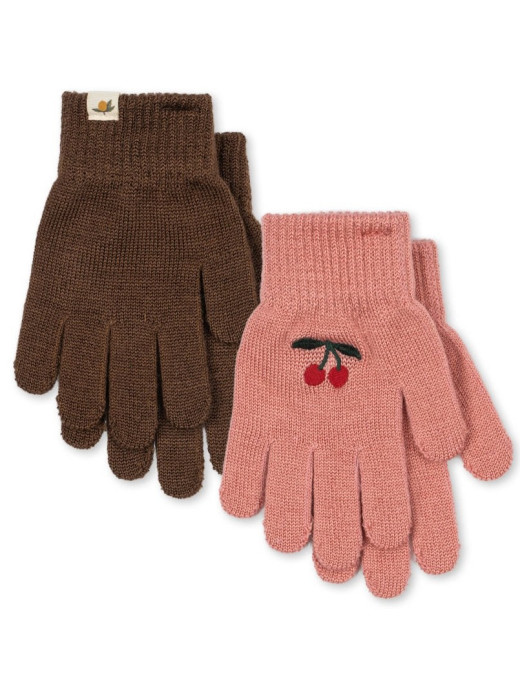 Konges Sløjd Filla Gloves 2-pack – wełniane rękawiczki dziecięce