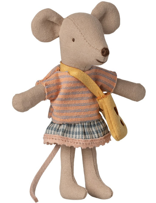 Maileg Little Sister Mouse with Bag | Myszka z torebką | Ecobobo