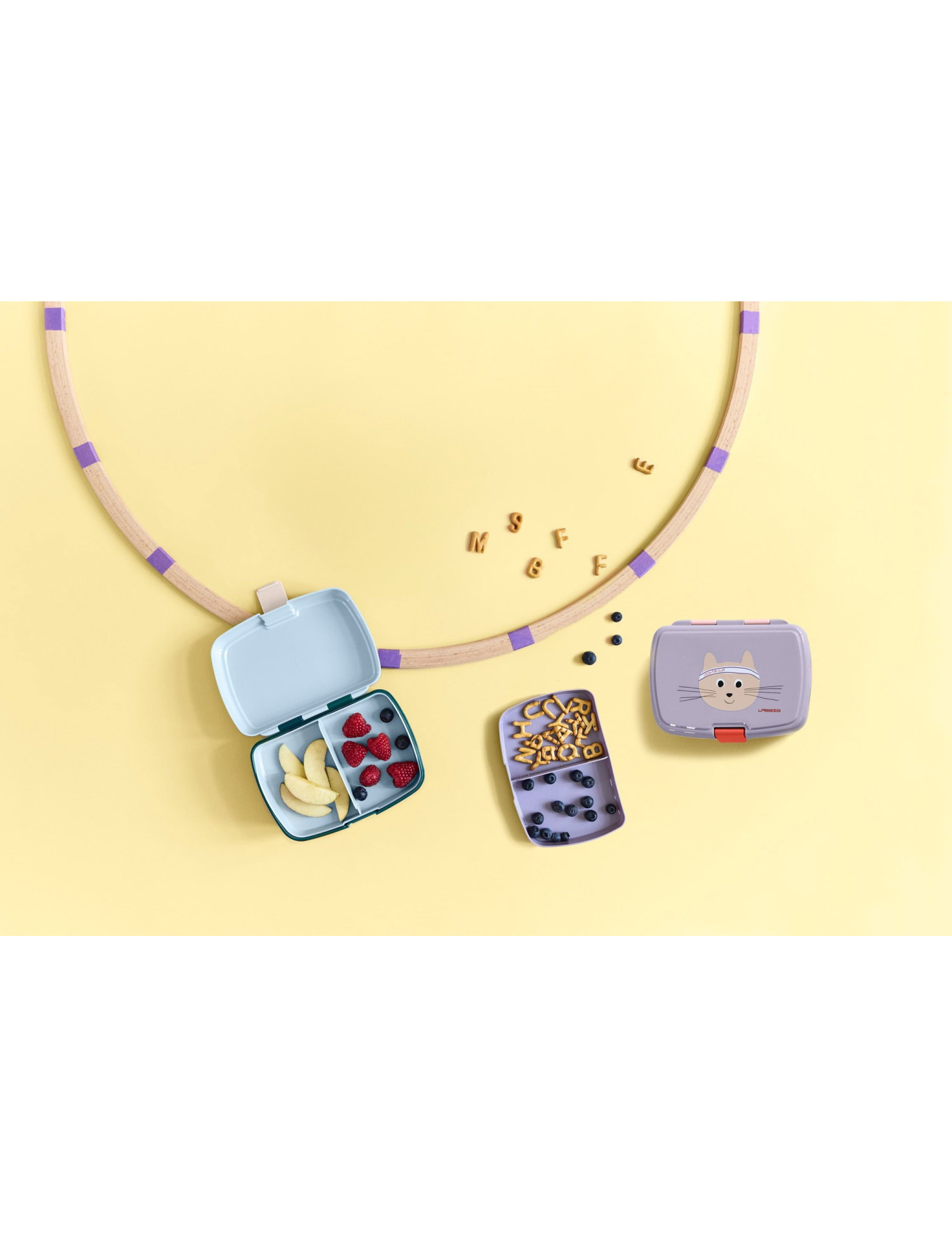 Lunchbox dla dzieci LASSIG Tiny Team z przegródką | Ecobobo