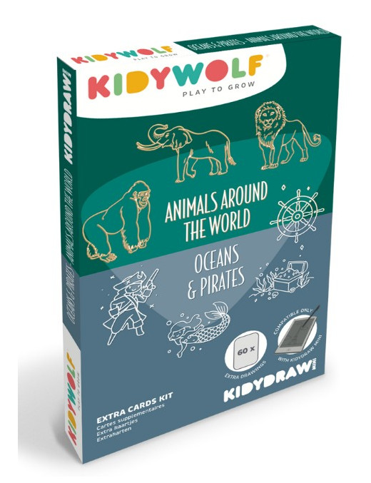 KIDYDRAW MINI – Karty do Rysowania Zwierzęta i Oceany | Ecobobo